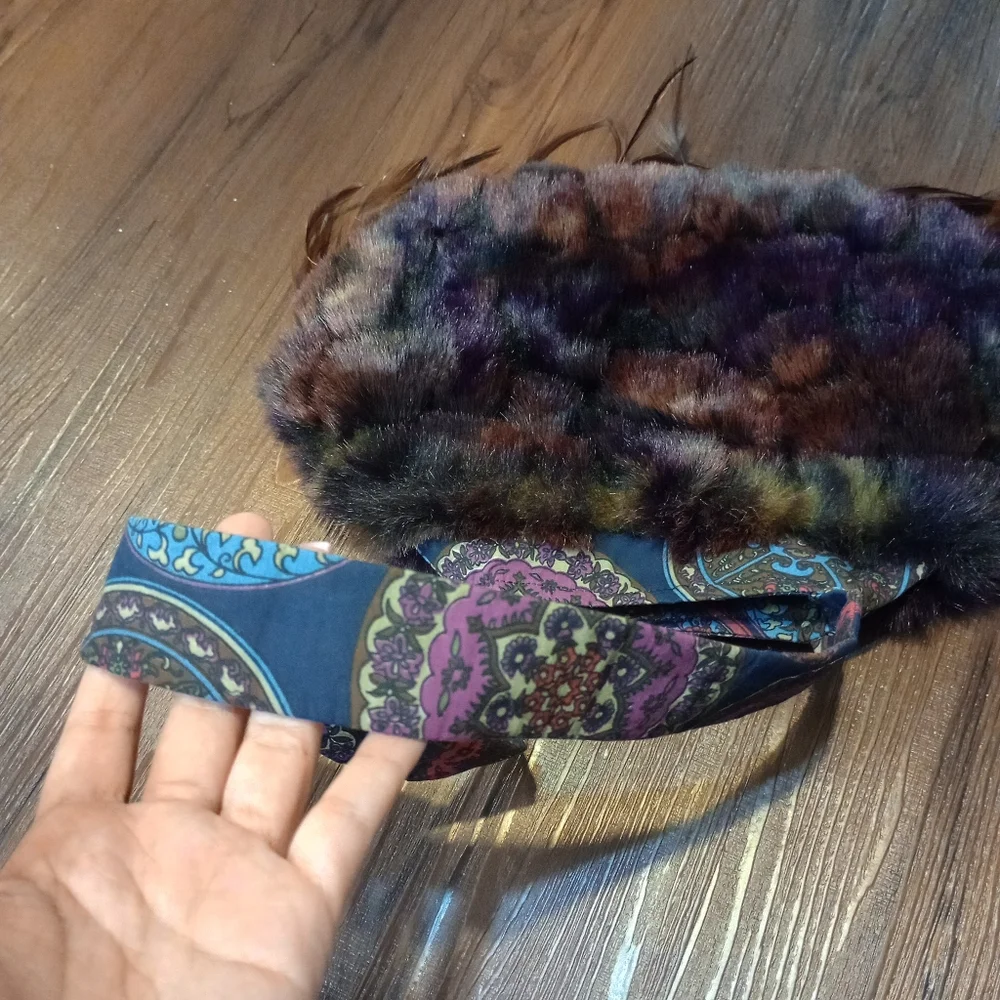 GOLDYFISH by JJ Reichert Faux Fur Shoulder Bag Multicolor Fairy Wimsigoth